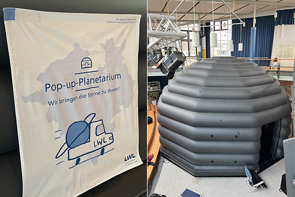 Foto: Im Forum des SGS war für eine Woche das Pop-Up-Planetarium des LWL aufgebaut.