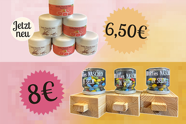 Foto: Jetzt bei den Schülergenossen Selm eSG im Angebot: Hand- und Gesichtscreme sowie ein Süßigkeitenautomat mit Smarties.