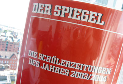 Foto: Spiegel-Preis für den Online-Auftritt der Schülerzeitung SBZ