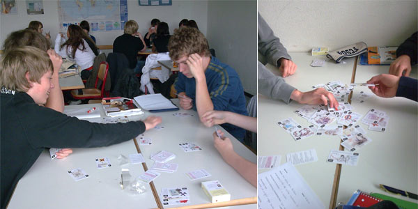 Foto: Endspurt vor den Sommerferien: Die 10c testet Lern- und Planspiele für den Unterricht.