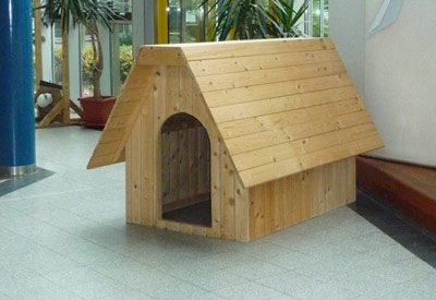 Foto: Requisiten aus den Musicals der letzten 20 Jahre, wie hier eine Hundehütte, stehen zur Zeit im Forum und sind Teil eines Gewinnspiels zur Musical Night 2009.