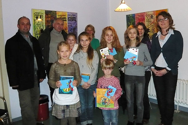 Foto: Im Schulcafe bekamen die Gewinner ihre Preise überreicht.