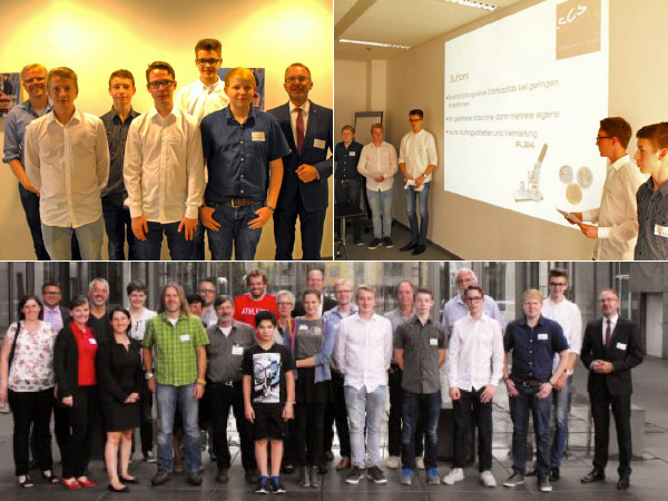 Foto: Die Schülergenossen Selm kamen in Düsseldorf mit rund 25 Interessierten aus Schulen und Genossenschaften zu einer Gründungsberatung zusammen.