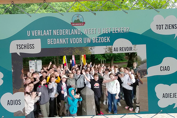 Foto: Auch am Länderdreieck von Deutschland, Belgien und den Niederlanden gab es natürlich einen Stopp auf der Europafahrt.