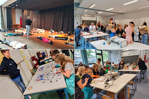 Foto: Die Stationen am Schnuppertag für die Äckernschule.