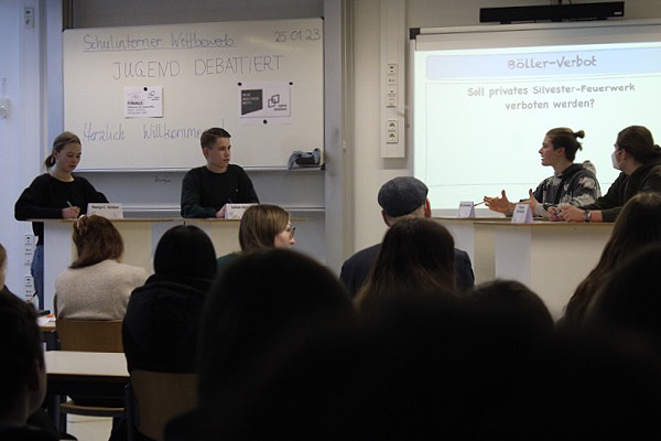 Foto: Das schulinterne Finale von „Jugend debattiert“.
