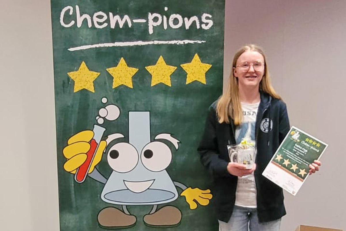 Foto: Sophia Vogt bei der Feierstunde in Marl.