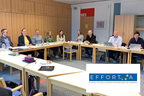 Foto: Ende April trafen sich Mitglieder des Kollegiums, Schülervertreterinnen und eine Elternvertreterin, um gemeinsam mit Vertretern der Schulentwicklungsberatung weitere Details des Programms zu planen.