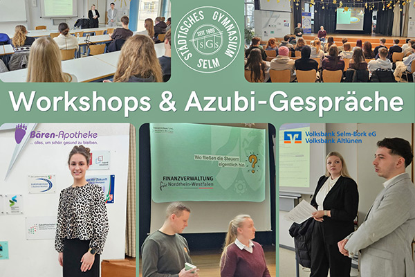 Foto: Eindrücke von unseren Aktivitäten zur Berufsorientierung.