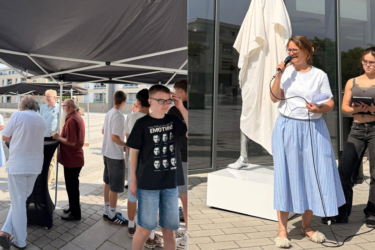 Impressionen von der Veranstaltung zur Enthüllung der Erinnerungsfigur
